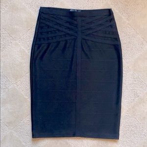 Black pencil skirt